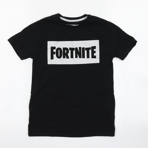 Primark Boys Black   Basic T-Shirt Size S  - Fortnite