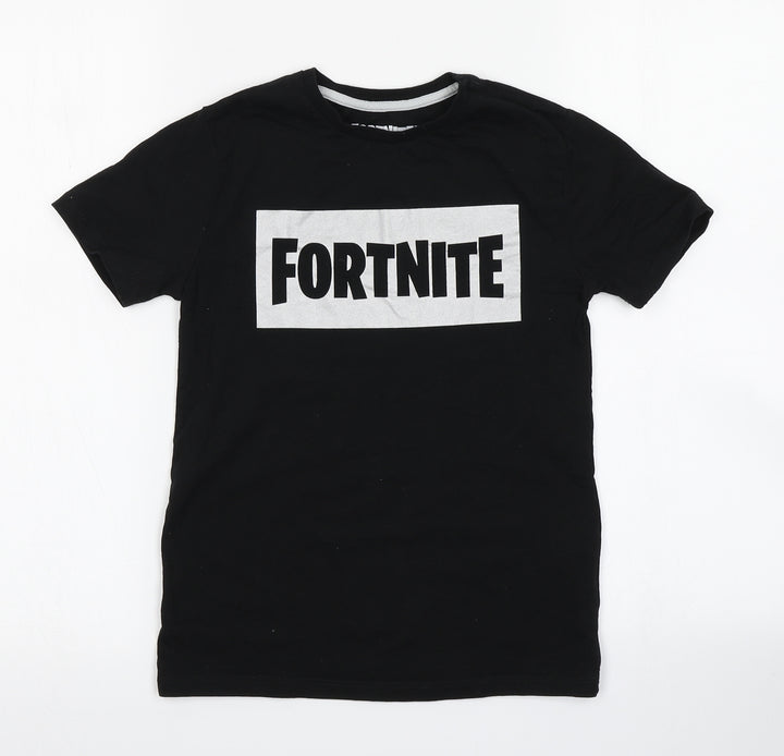 Primark Boys Black   Basic T-Shirt Size S  - Fortnite