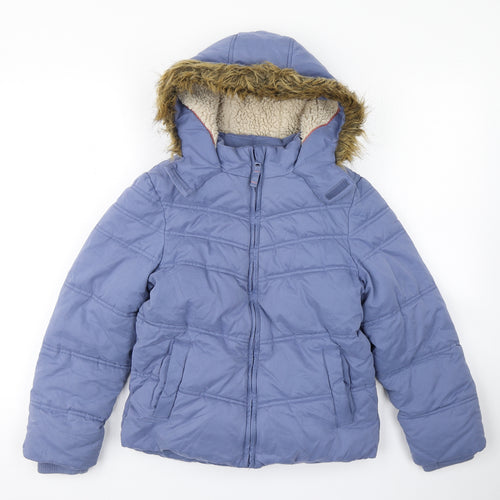 Fatface Girls Blue   Parka Coat Size 10-11 Years