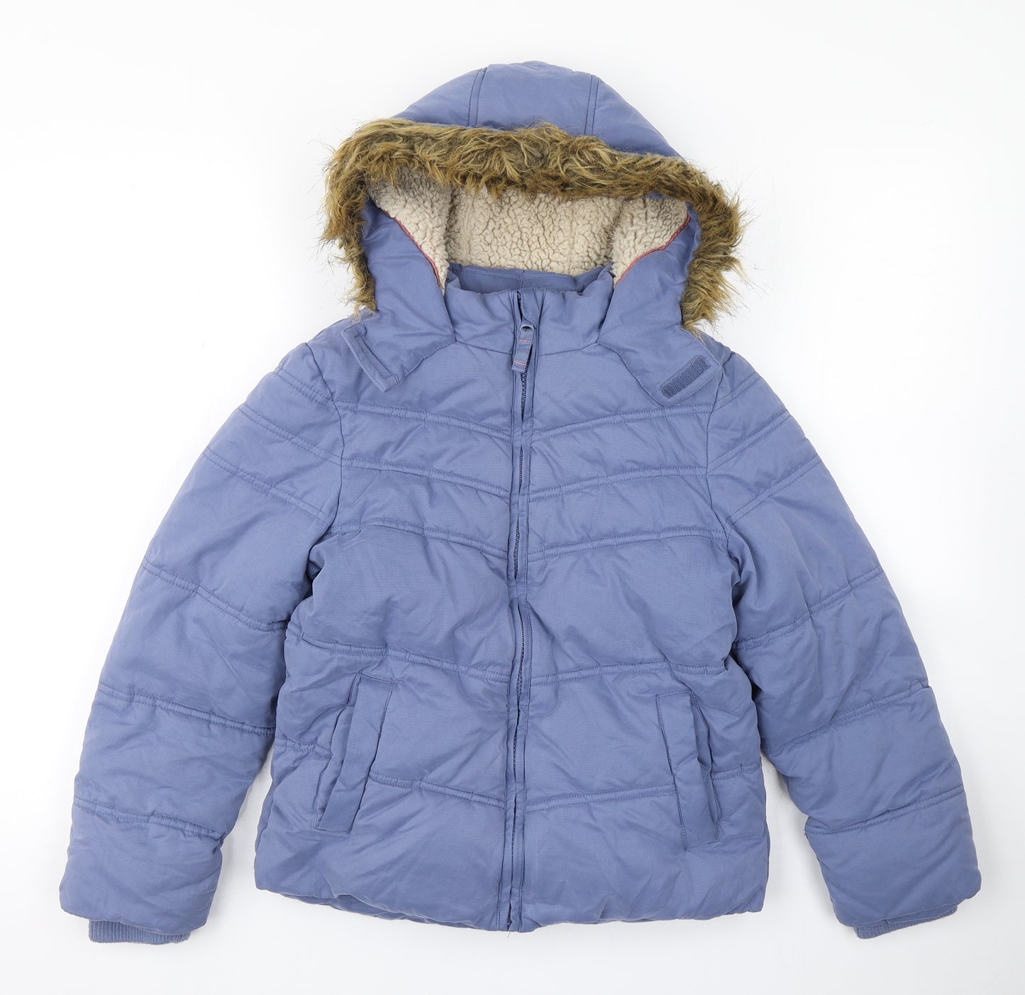 Fatface Girls Blue   Parka Coat Size 10-11 Years