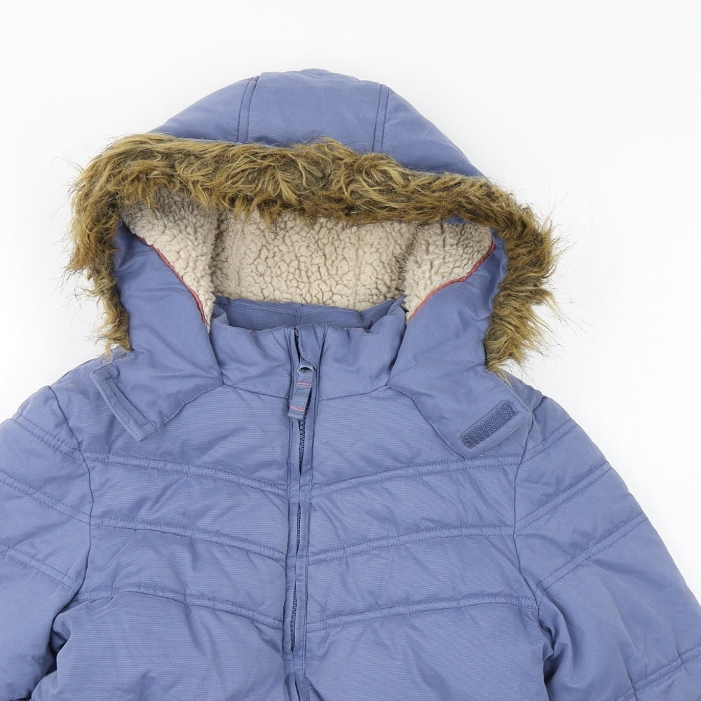Fatface Girls Blue   Parka Coat Size 10-11 Years