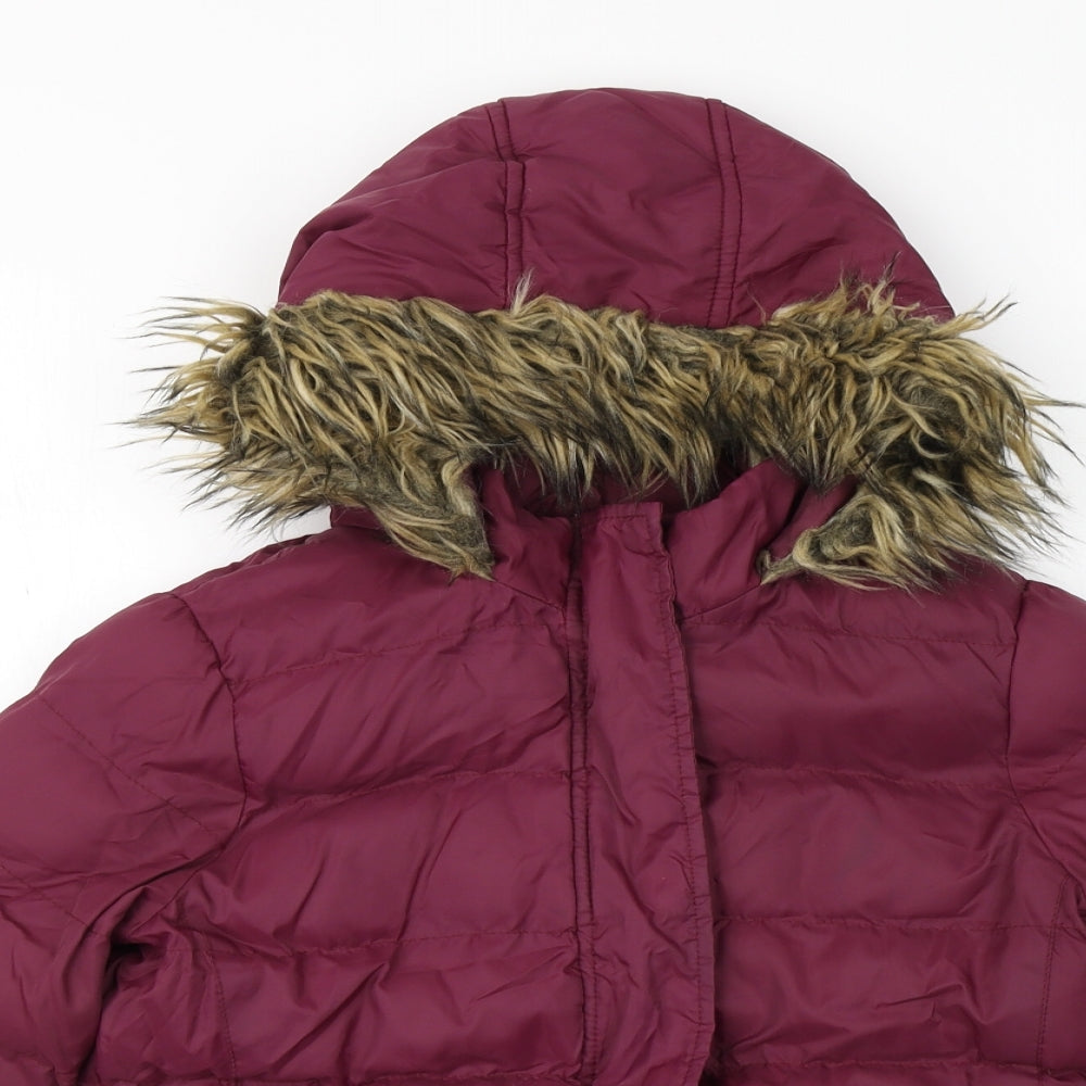Board Angels Girls Purple   Parka Coat Size 9-10 Years