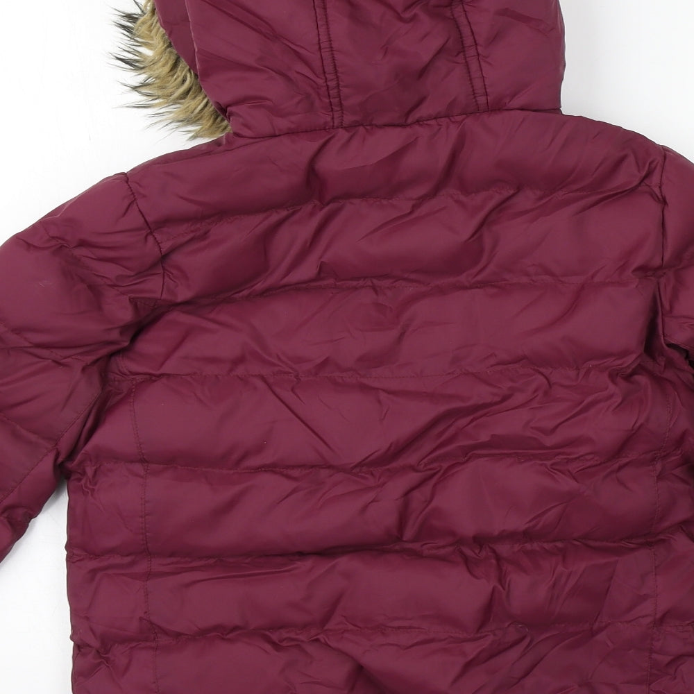 Board Angels Girls Purple   Parka Coat Size 9-10 Years