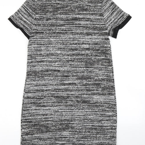 New Look Womens Grey Striped  T-Shirt Dress  Size 8