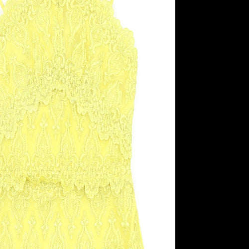 River Island Womens Yellow   Pencil Dress  Size 10