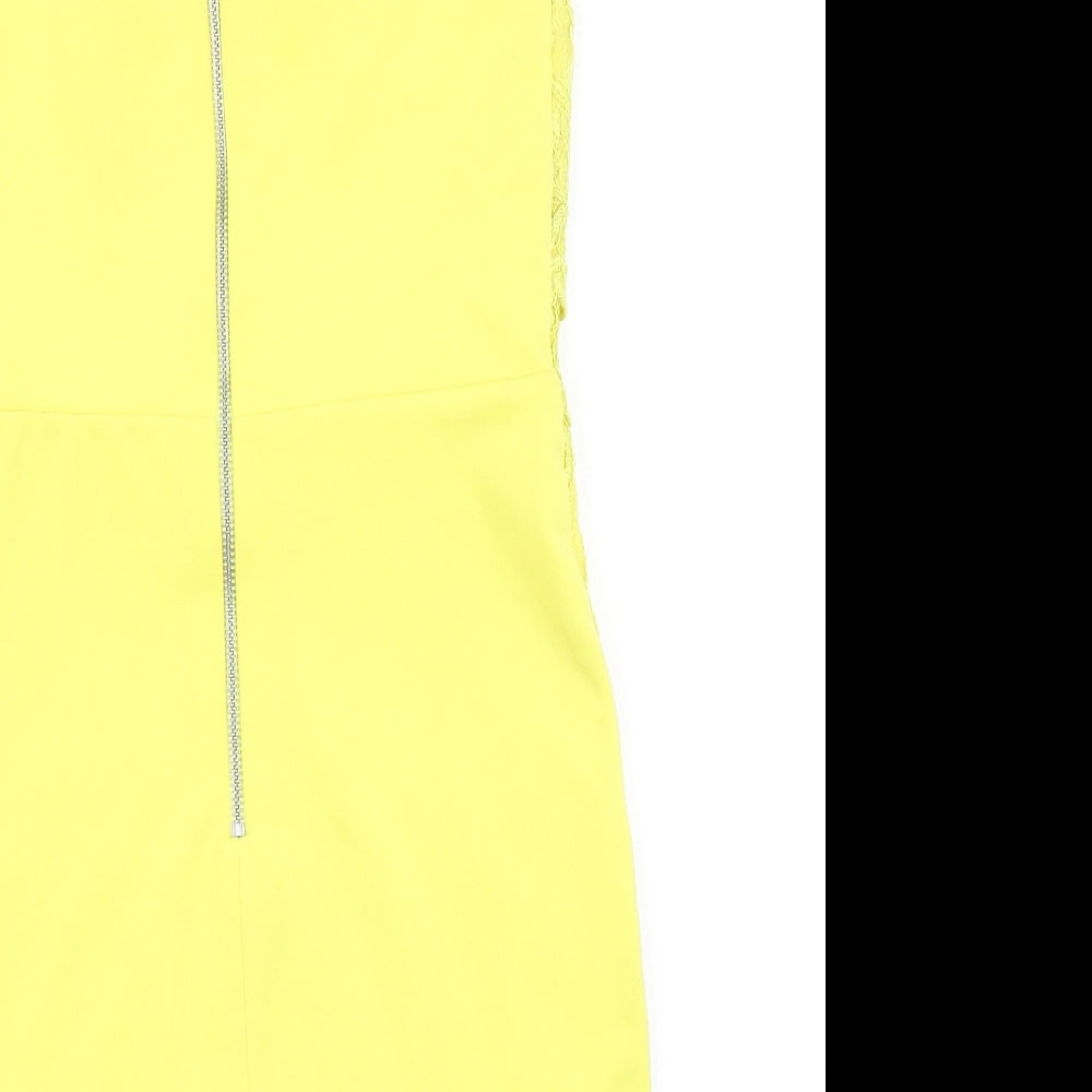 River Island Womens Yellow   Pencil Dress  Size 10