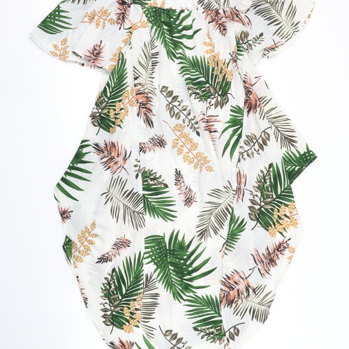 SheIn Womens White Floral  Kaftan  Size S