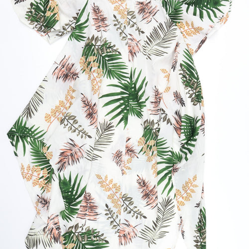 SheIn Womens White Floral  Kaftan  Size S