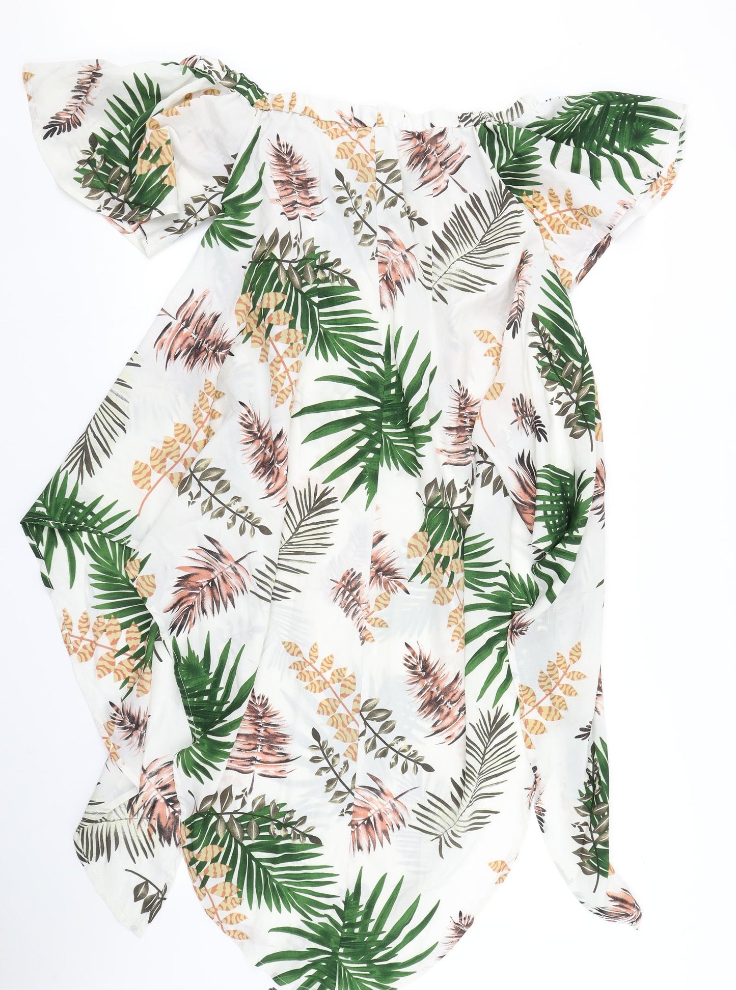 SheIn Womens White Floral  Kaftan  Size S