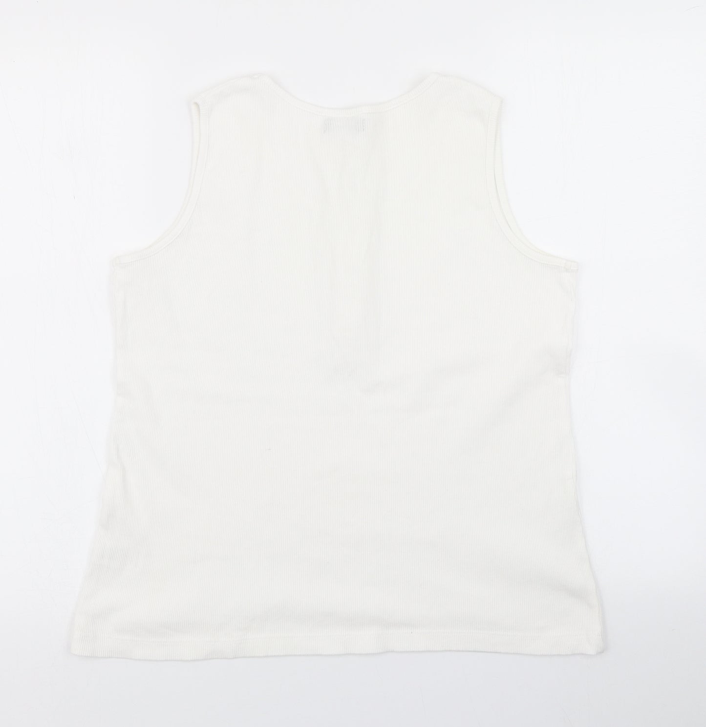BM Womens White   Basic Tank Size M