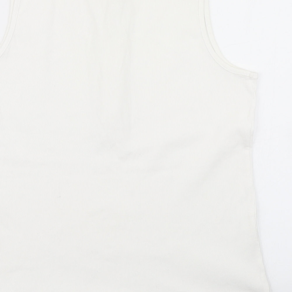 BM Womens White   Basic Tank Size M
