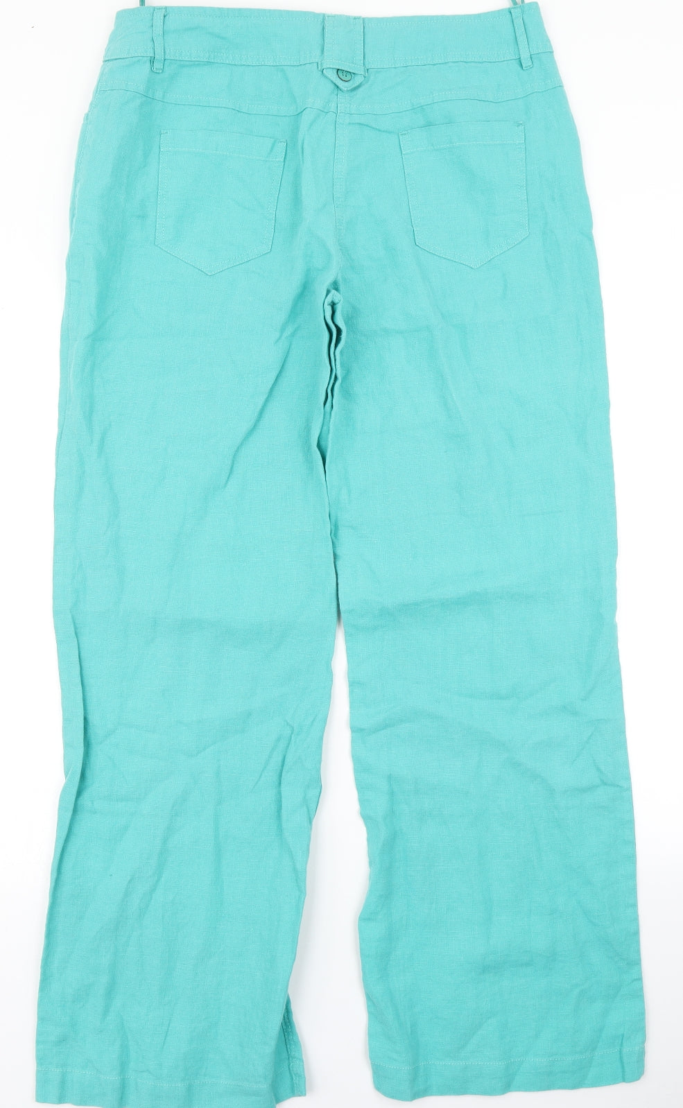 Per Una Womens Blue   Chino Trousers Size 14 L30 in