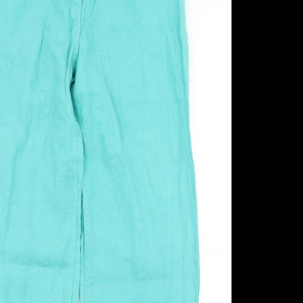 Per Una Womens Blue   Chino Trousers Size 14 L30 in