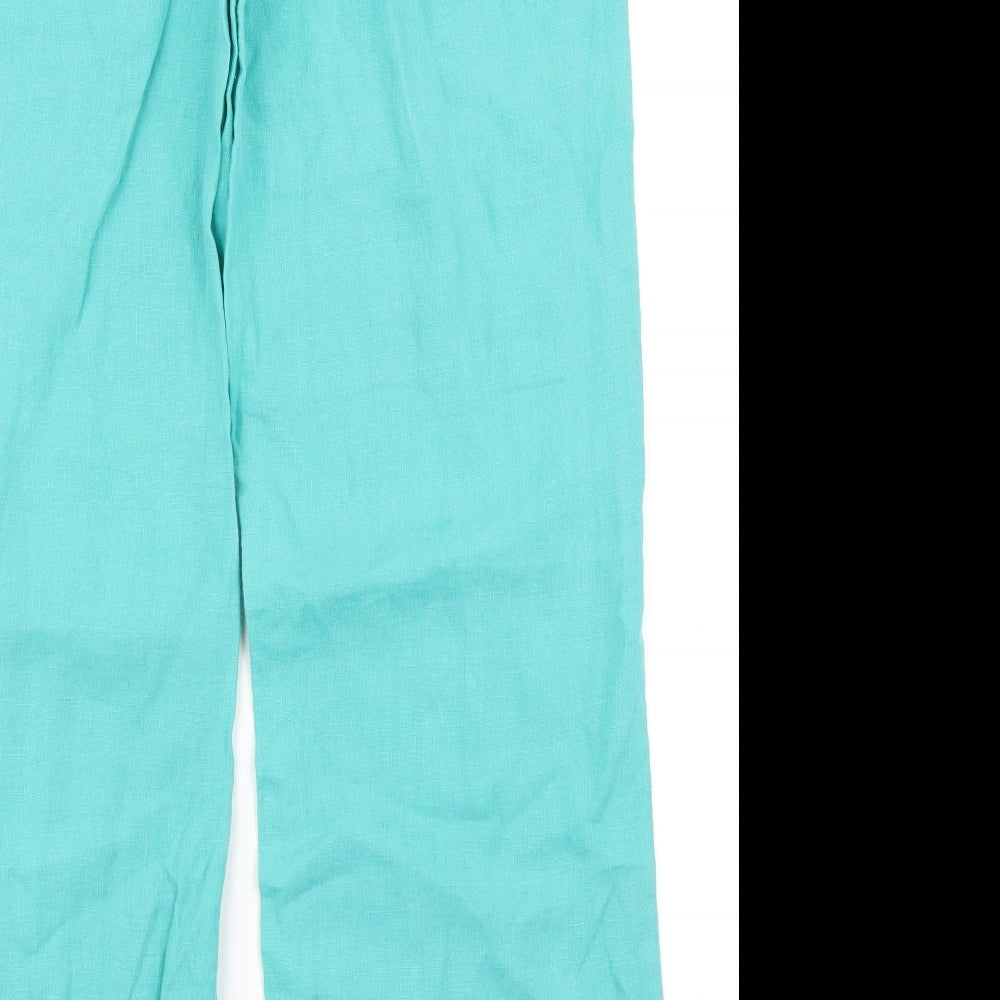 Per Una Womens Blue   Chino Trousers Size 14 L30 in