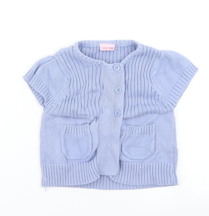 Cherokee Girls Blue  Knit Cardigan Jumper Size 2-3 Years