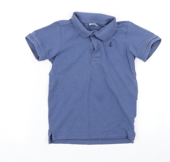 H&M Boys Blue   Basic Polo Size 2-3 Years