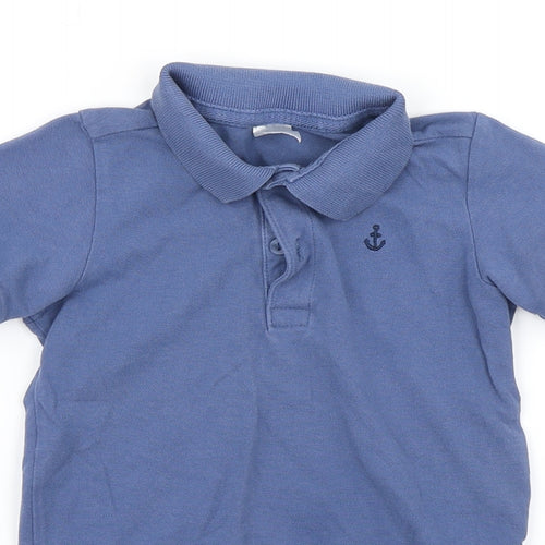 H&M Boys Blue   Basic Polo Size 2-3 Years