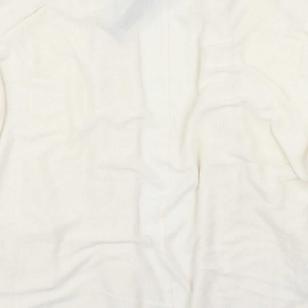 Soutgh Womens White  Knit Cardigan Jumper Size 16