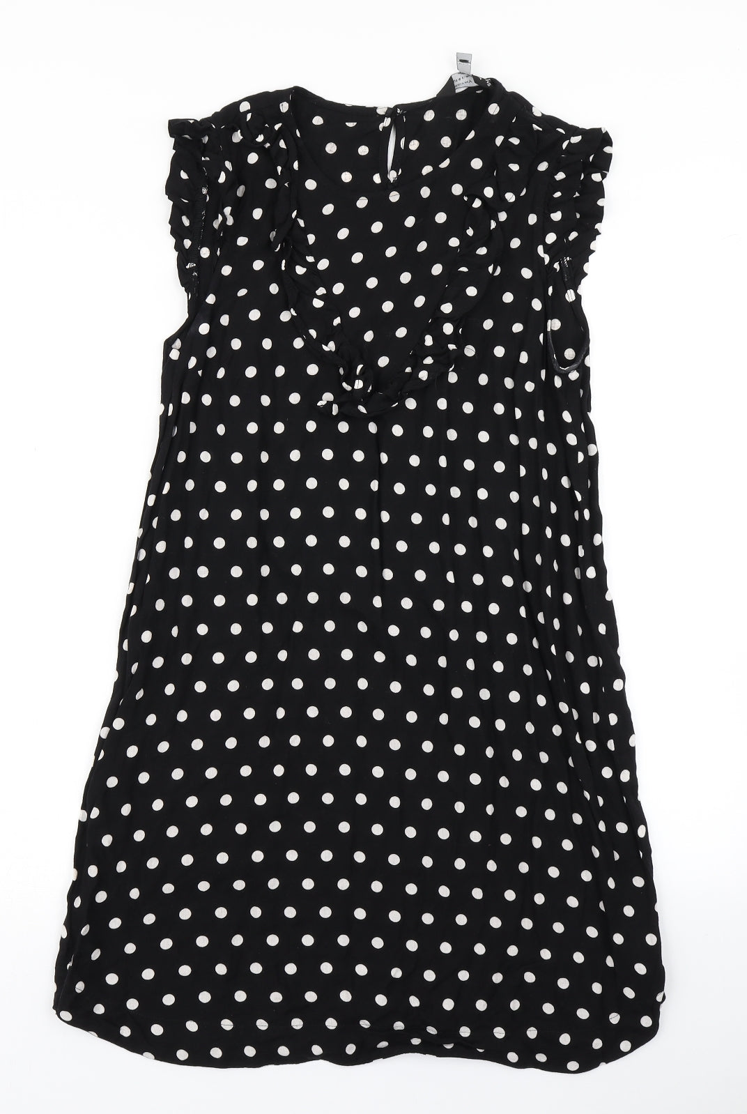 Dorothy Perkins Womens Black Polka Dot  A-Line  Size 14