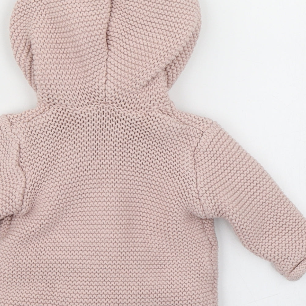 George Girls Pink  Knit Cardigan Jumper Size 0-3 Months