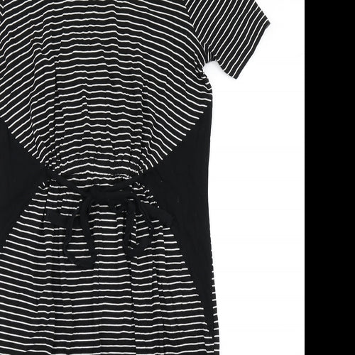 NEXT Womens Black Striped  A-Line  Size 10