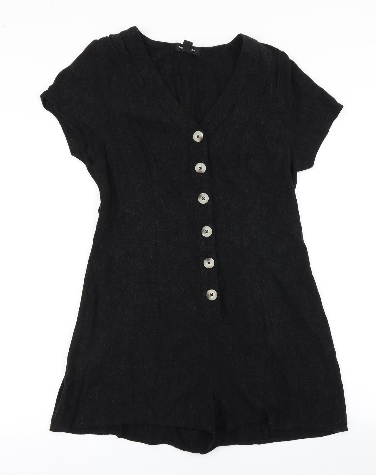 New Look Womens Black   Playsuit One-Piece Size 10