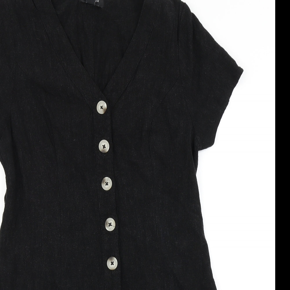 New Look Womens Black   Playsuit One-Piece Size 10
