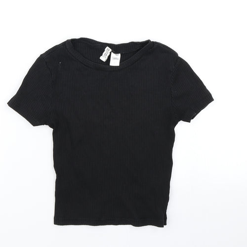 Divided Womens Black   Cropped T-Shirt Size XS
