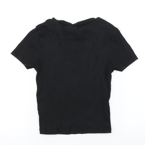 Divided Womens Black   Cropped T-Shirt Size XS