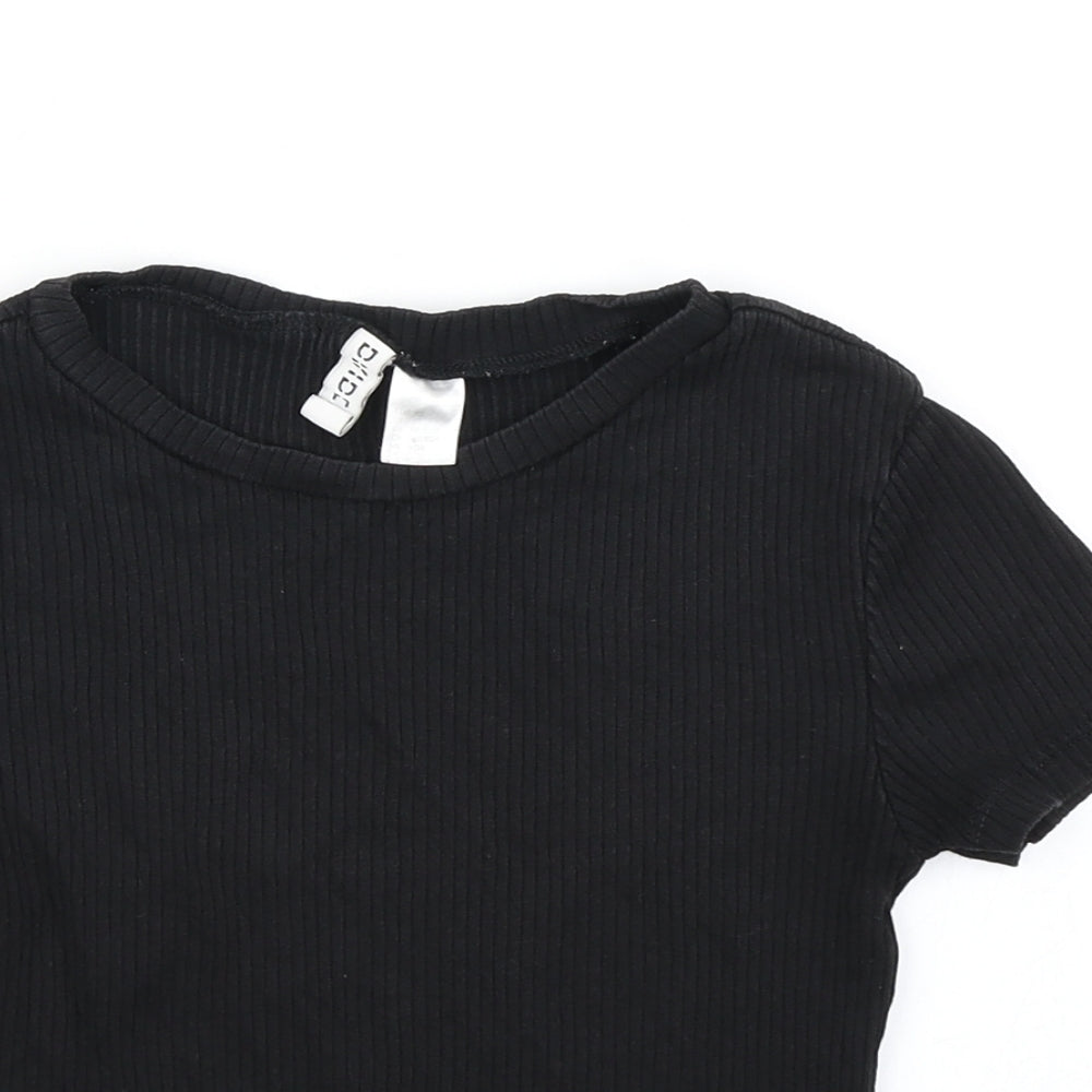 Divided Womens Black   Cropped T-Shirt Size XS