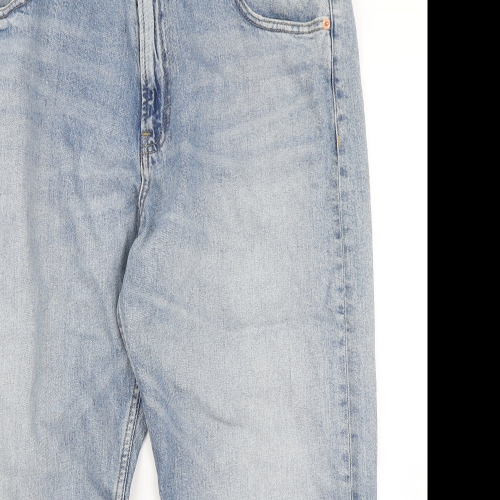 M&S Womens Blue  Denim Straight Jeans Size 16 L22 in