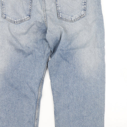 M&S Womens Blue  Denim Straight Jeans Size 16 L22 in