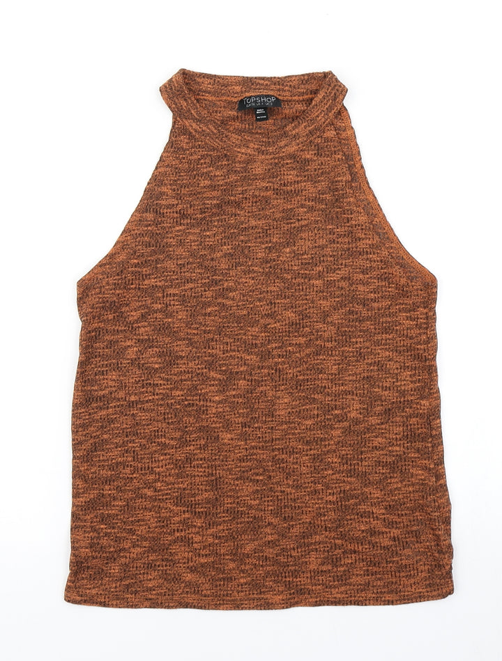 Topshop Womens Brown   Basic Tank Size 8