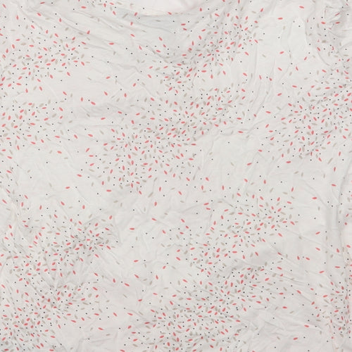 M&S Womens White Polka Dot  Basic T-Shirt Size 10