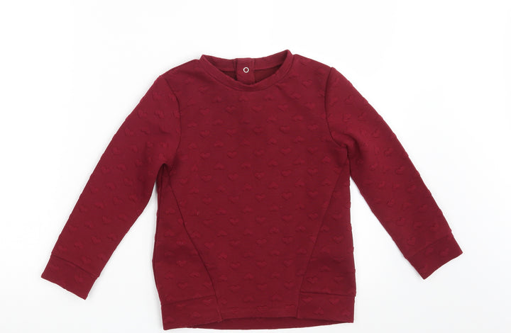 Nutmeg Girls Purple Pullover Jumper Size 5-6 Years