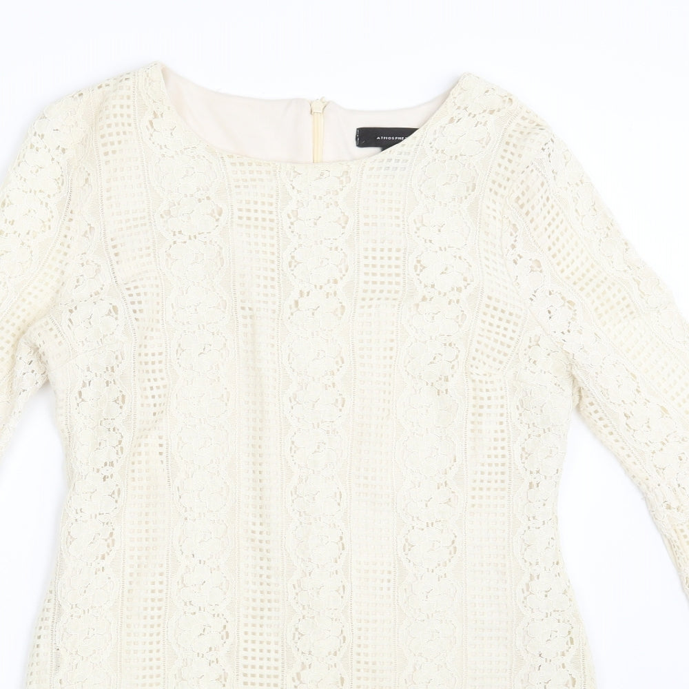 Atmosphere Womens Ivory Fair Isle  A-Line  Size 12