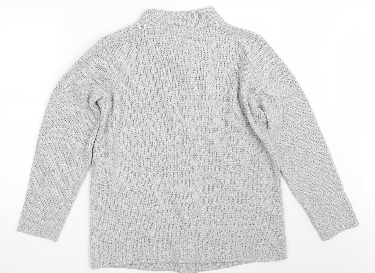 Afibel   Womens Grey  Knit Cardigan Jumper Size 16