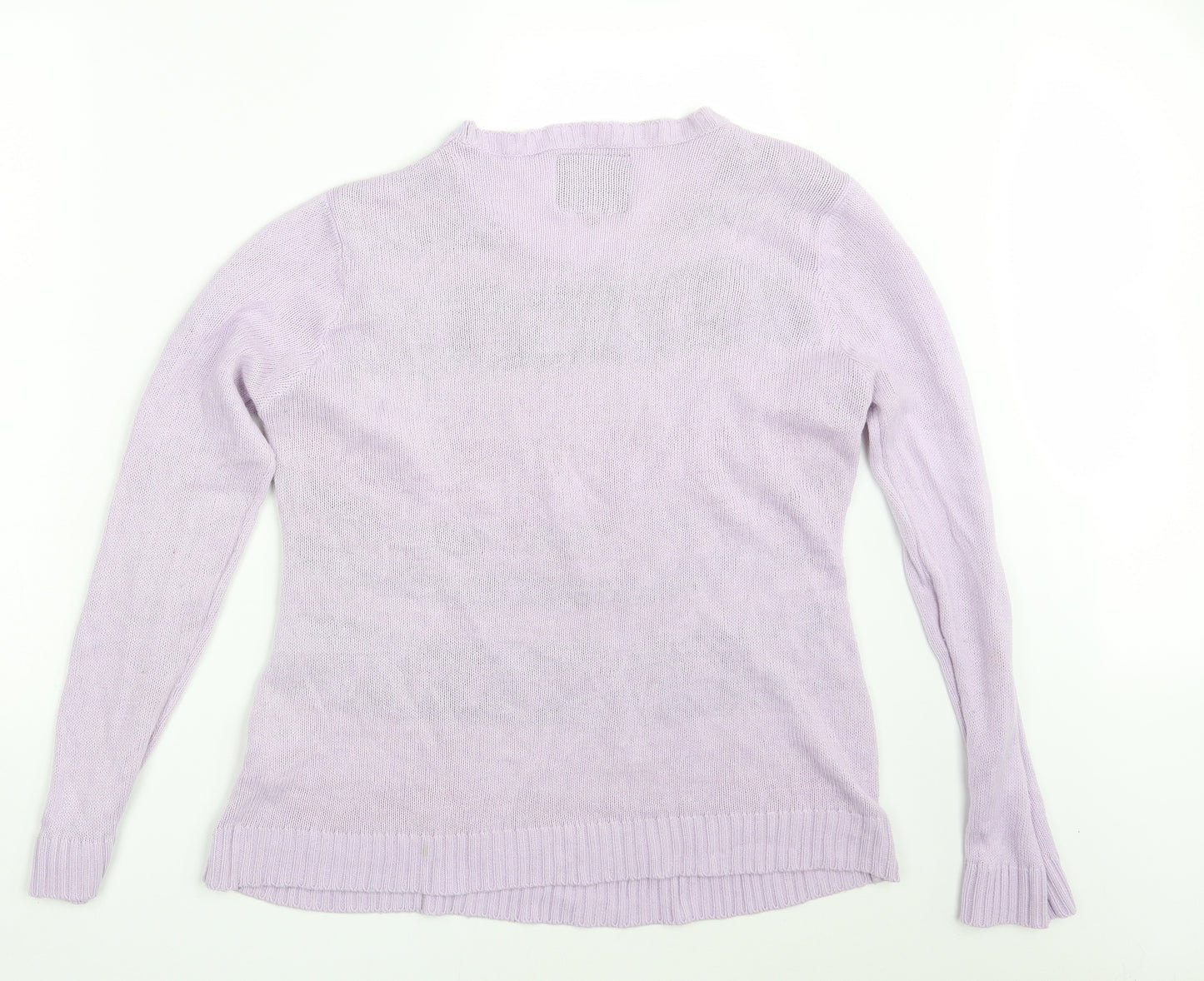 Christina Love Womens Purple   Pullover Jumper Size L  - Seasonal Christmas Festive Holiday