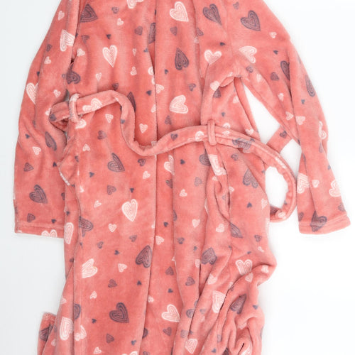 Damart Womens Pink Argyle/Diamond  Babydoll Robe Size S