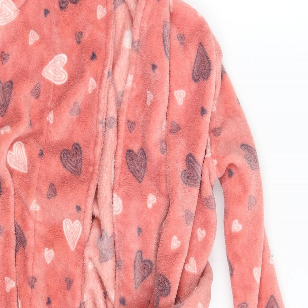 Damart Womens Pink Argyle/Diamond  Babydoll Robe Size S