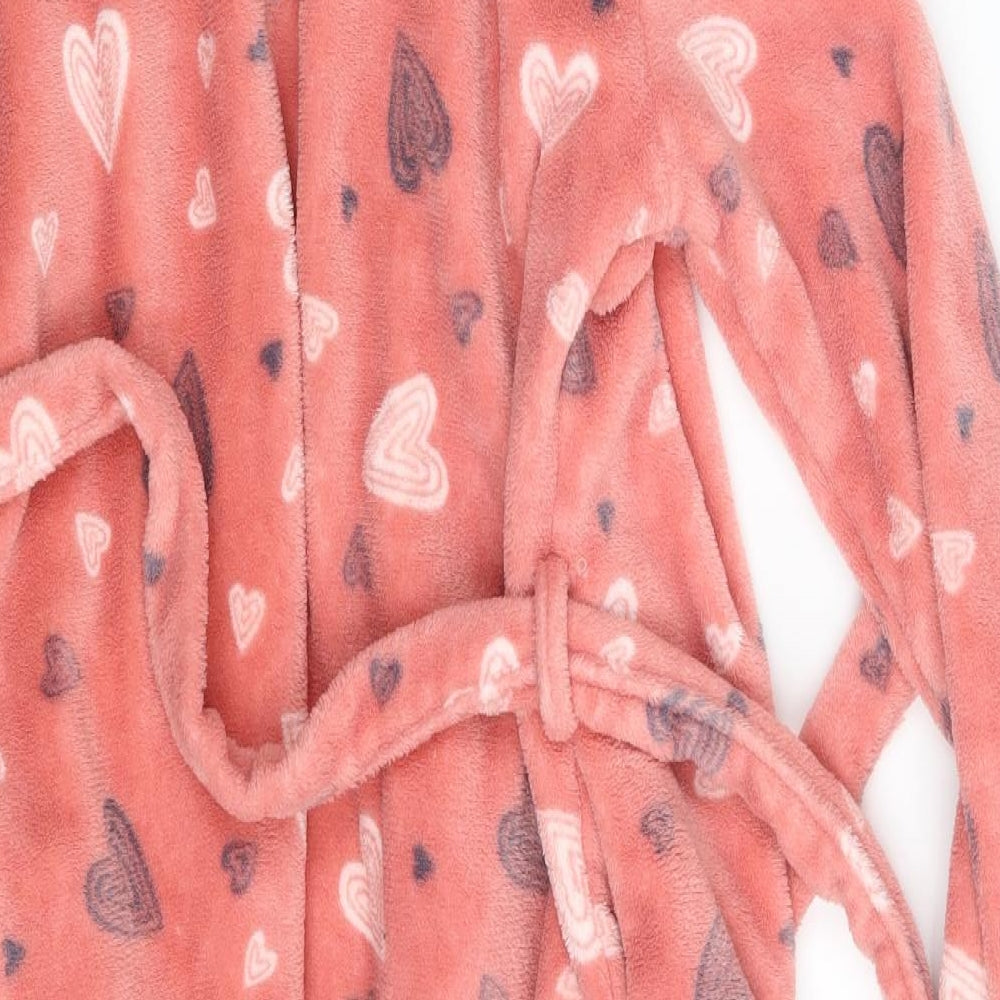 Damart Womens Pink Argyle/Diamond  Babydoll Robe Size S