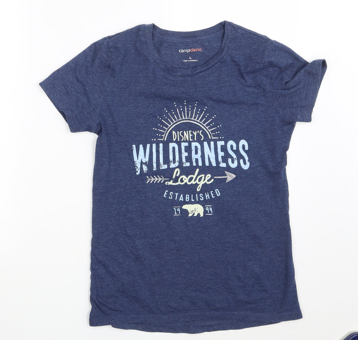 Camp David Boys Blue Basic T-Shirt Size L