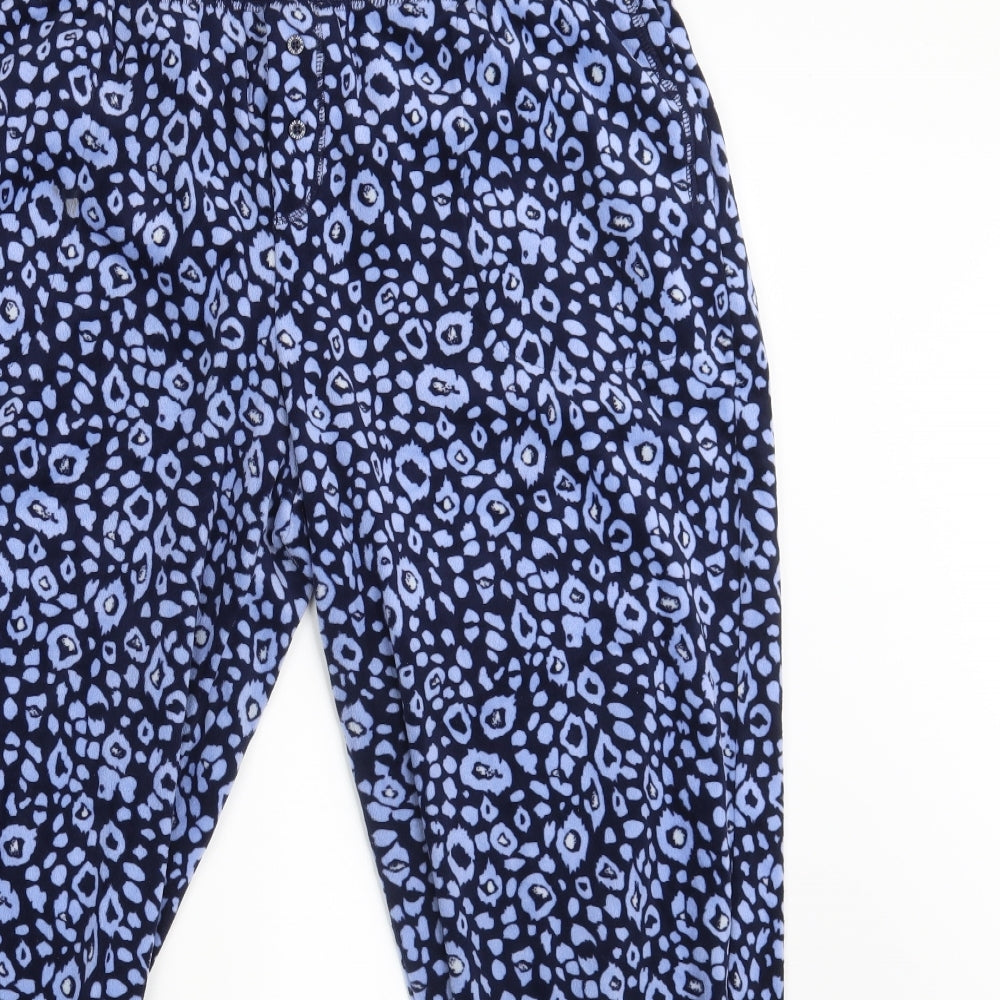 Jane & Bleecker Womens Blue Animal Print  Jogger Trousers Size L L28 in
