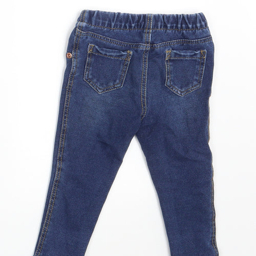 Denim Co. Girls Blue  Denim Cropped Jeans Size 12-18 Months  - Waist 16in; Inside  leg 10in