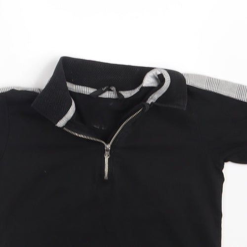 George Boys Black   Pullover Polo Size 6-7 Years
