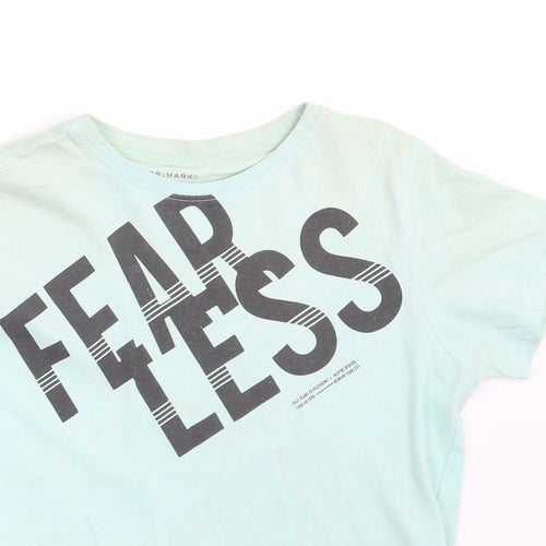 Primark Boys Blue   Basic T-Shirt Size 9-10 Years  - Fear Less