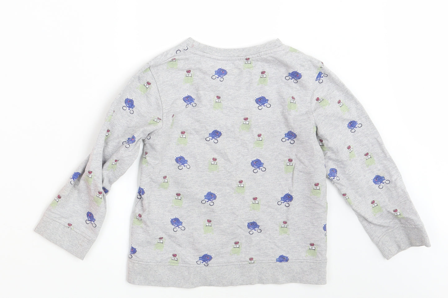 Mothercare Girls Green Animal Print  Pullover Jumper Size 5-6 Years