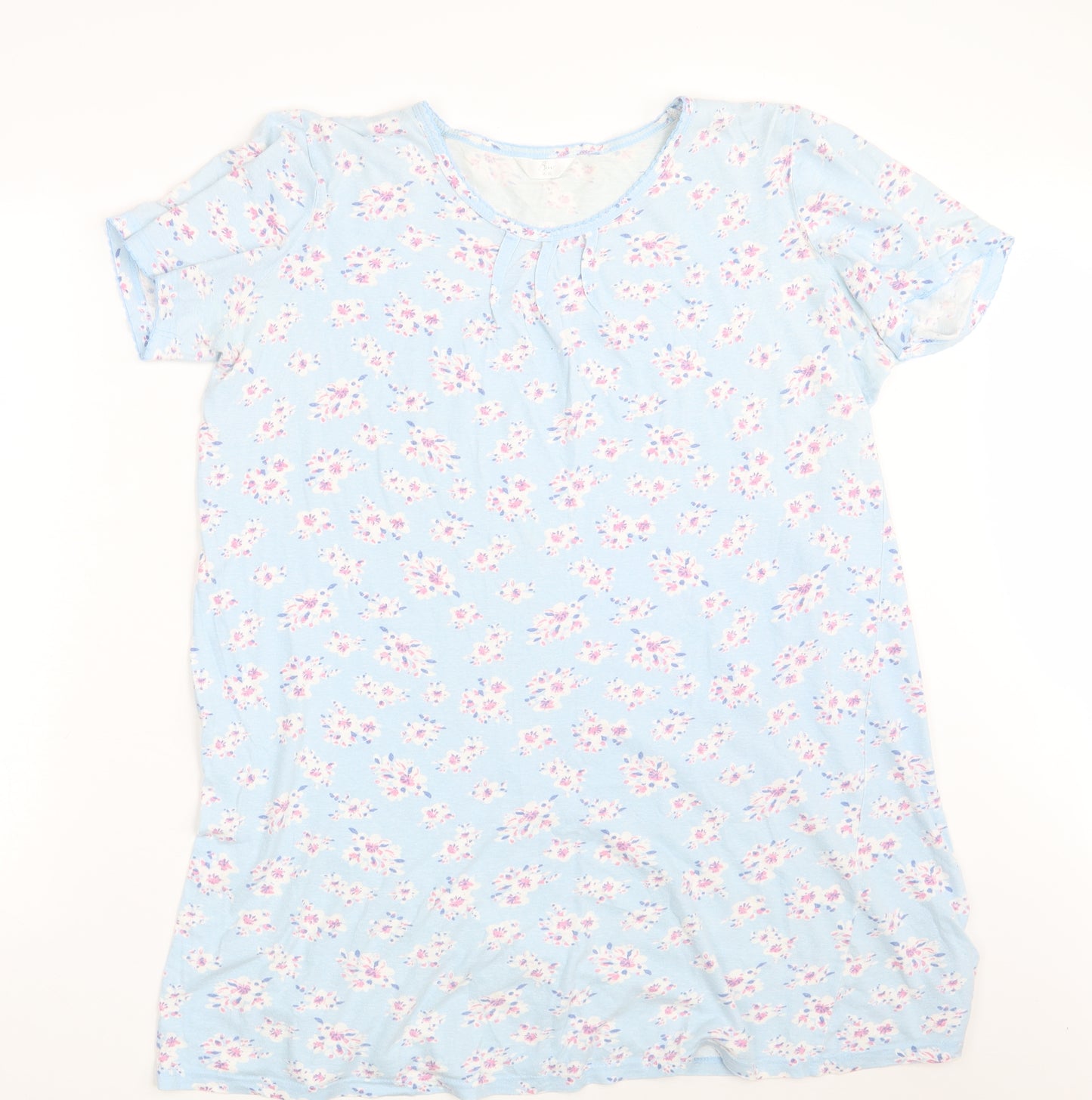 BM Womens Blue Floral  T-Shirt Dress  Size 16