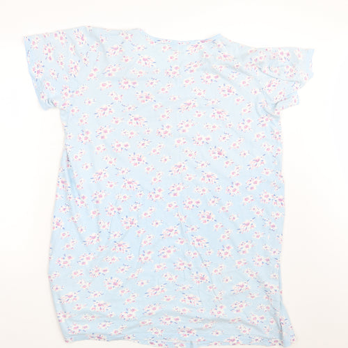 BM Womens Blue Floral  T-Shirt Dress  Size 16