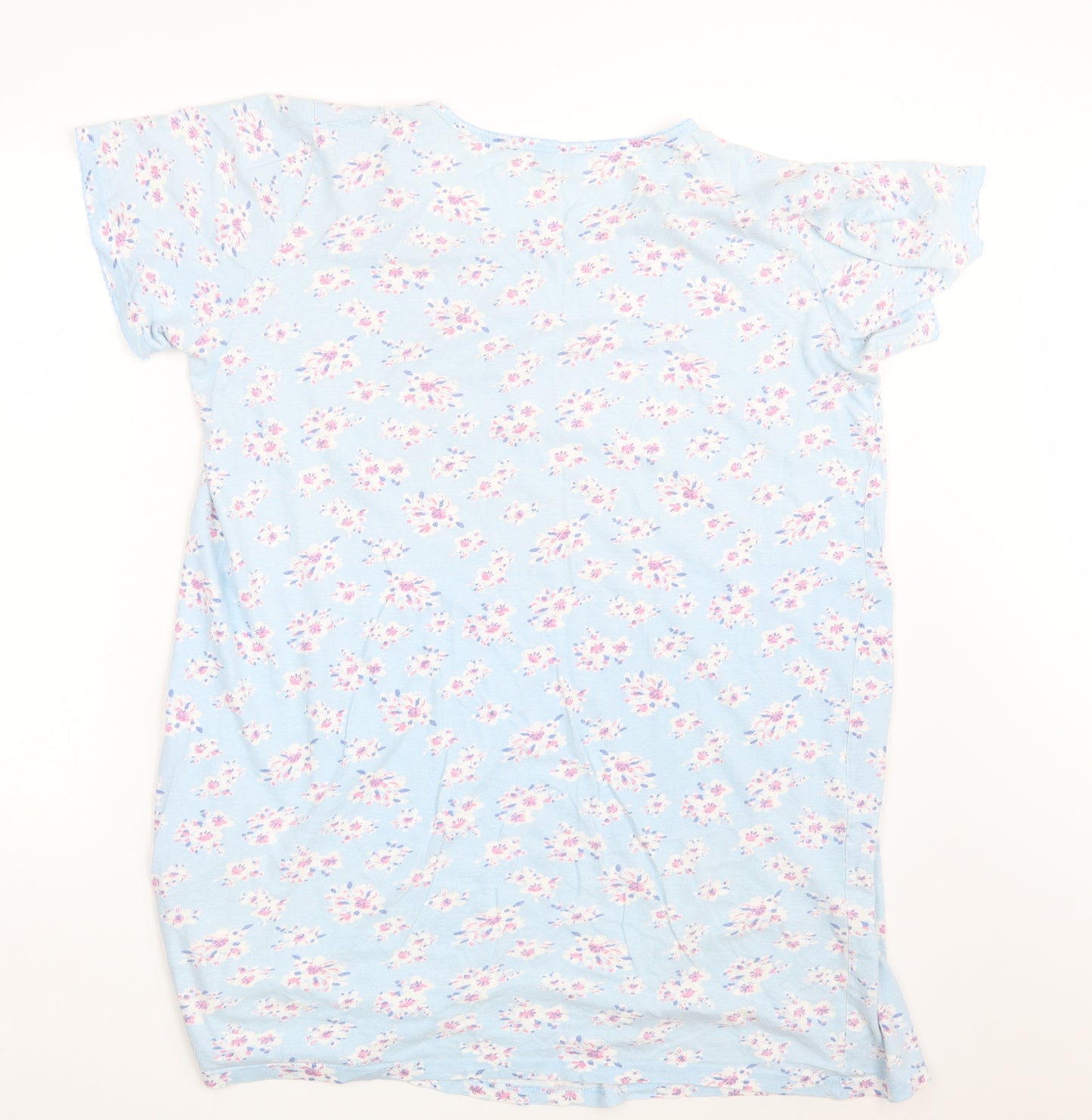 BM Womens Blue Floral  T-Shirt Dress  Size 16
